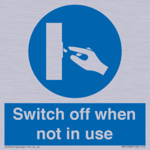 Switch off when not in use